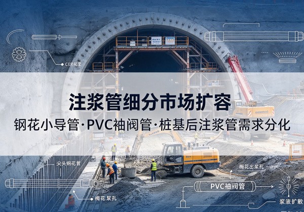 西固注浆管细分市场扩容，隧道钢花小导管、PVC 袖阀管、桩基后注浆管需求分化